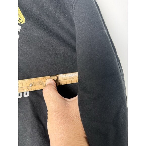 Yellowstone Dutton Ranch Cropped Sweatshirt Womens Large Black Long Sleeve - Picture 9 of 9